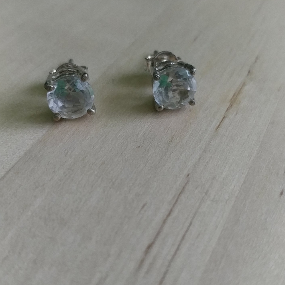 Genuine Quartz Crystal Earrings